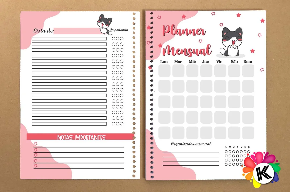 Agenda perpetua gatitos sublimable