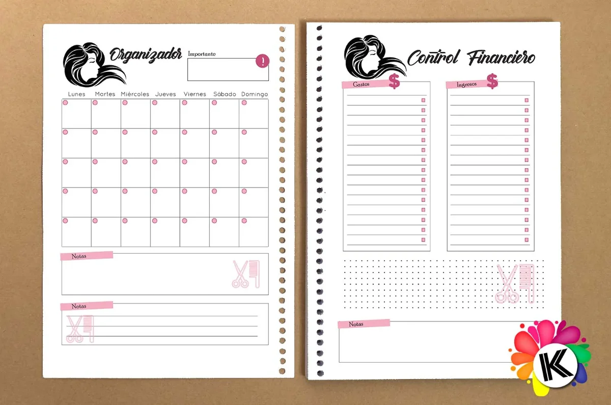 Agenda perpetua peluqueria sublimable miniatura 2