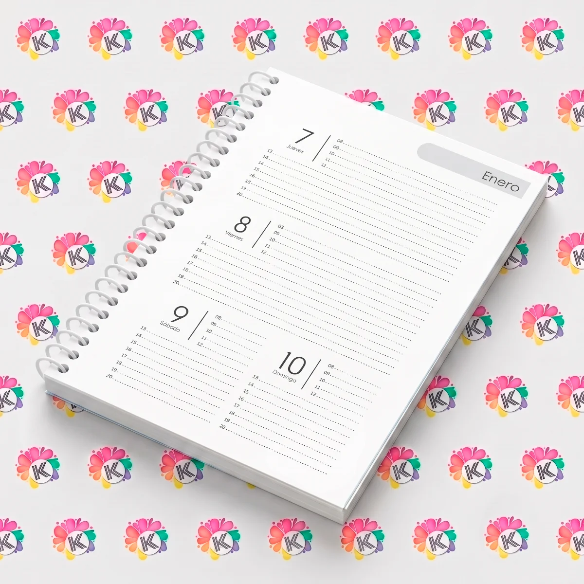 Agenda semana a la vista horizontal sublimable miniatura 2