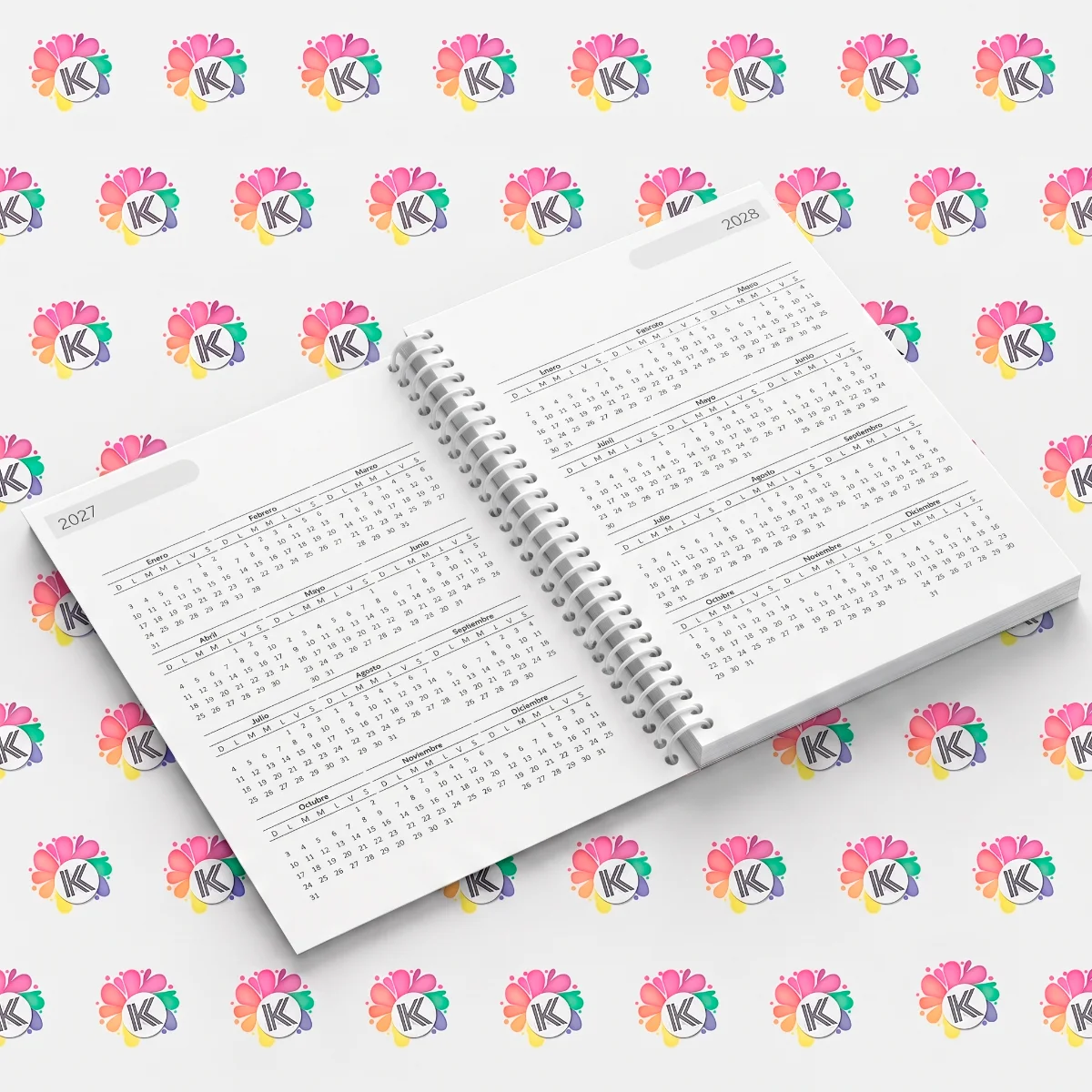 Agenda semana a la vista horizontal sublimable miniatura 7
