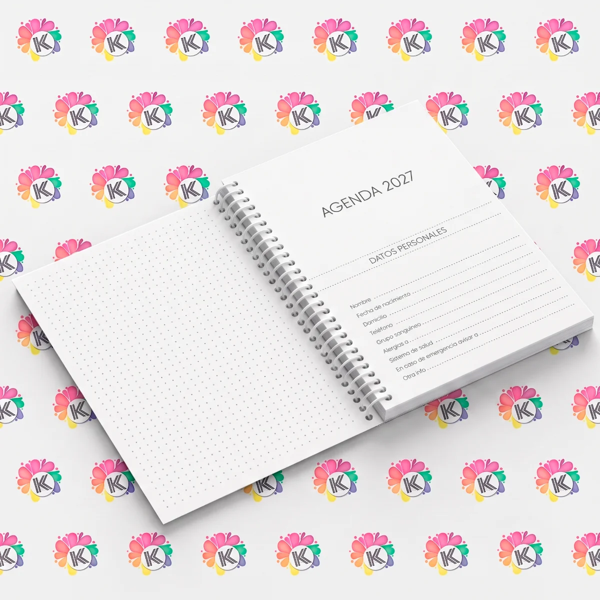 Agenda semana a la vista horizontal sublimable miniatura 8