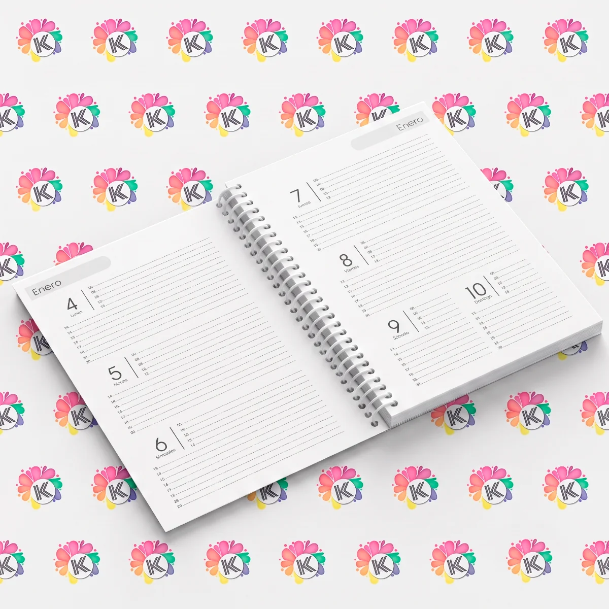 Agenda Semanal 2027 - Insumo de Papelería Sublimable Kamaluso Uruguay